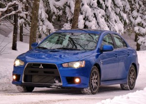 Many cars, and most high-performance cars, have major problems in winter driving, but the race-ready Mitsubishi Evolution with its all-wheel drive, tamed the harshest part of Minnesota winter with the right winter tires.