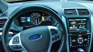 Flashy instrument panel gives MyFordTouch to Explorer.