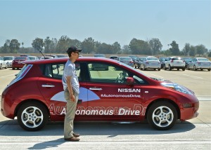 Nissan's world of cars includes futre models that drive themselves.