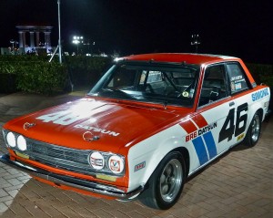 The Datsun 510 driven by John Morton to 1971-72 Trans-Am titles was displayed. 