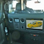 Inside the NYC Taxi, a modified NV200, passengers find spacious convenience.