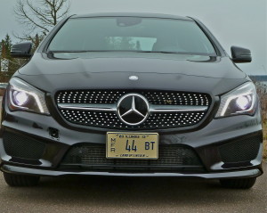 Dramatic front end helps the CLA250 get a record 0.23 coefficient of drag.