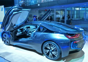BMW showed several new models, including the i8 concept, its first plug-in hybrid.