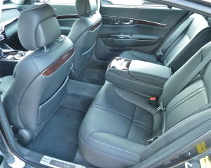 Roomy rear seats recline and have separate controls.