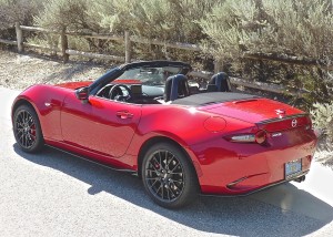 Nicely contoured from front to rear, the new Miata adds Skyactiv chassis and engine.