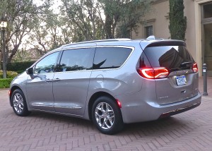 Distinctive rear end switches to a horizontal look to enhance wider stance of Pacifica.