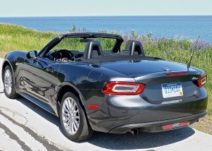 From grille to rear, the 124 Spider is 5 inches longer and bears no resemblance to the Mazda MX-5 Miata.